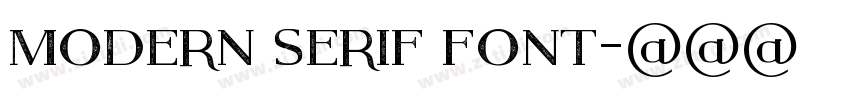 modern serif font字体转换